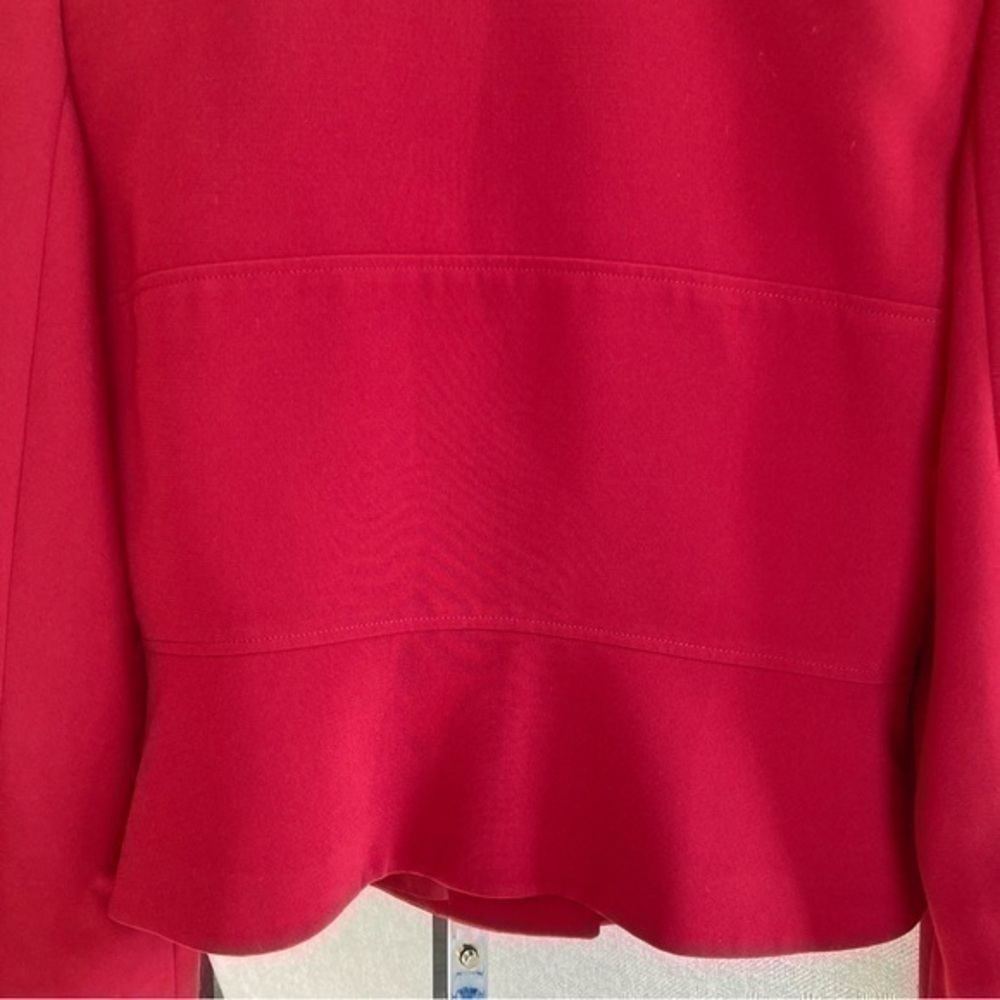 💋Tahari red suit career blazer jacket 🧥10 worn 2x - Picture 6 of 7